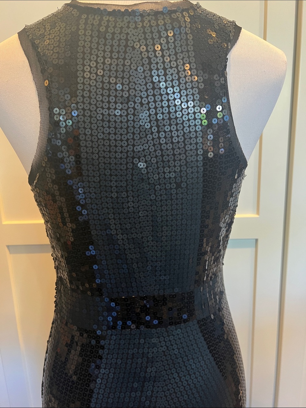 Max Studio Black Sequin Tank Mini Dress - Picture 7 of 8